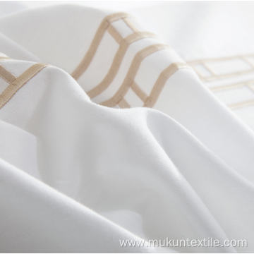 Hotel luxury bedding sheet set cotton white